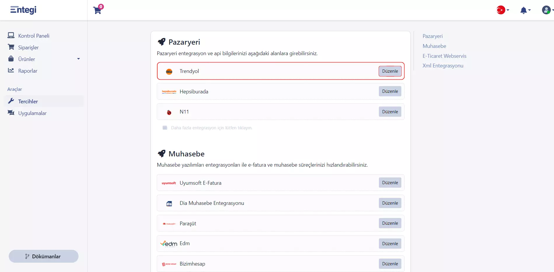 Trendyol Entegrasyonu